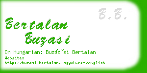 bertalan buzasi business card